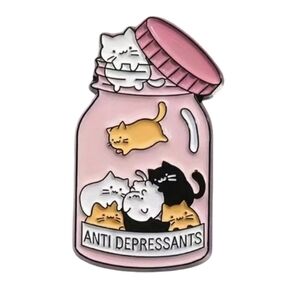 Cat Anti-Depressant Pin